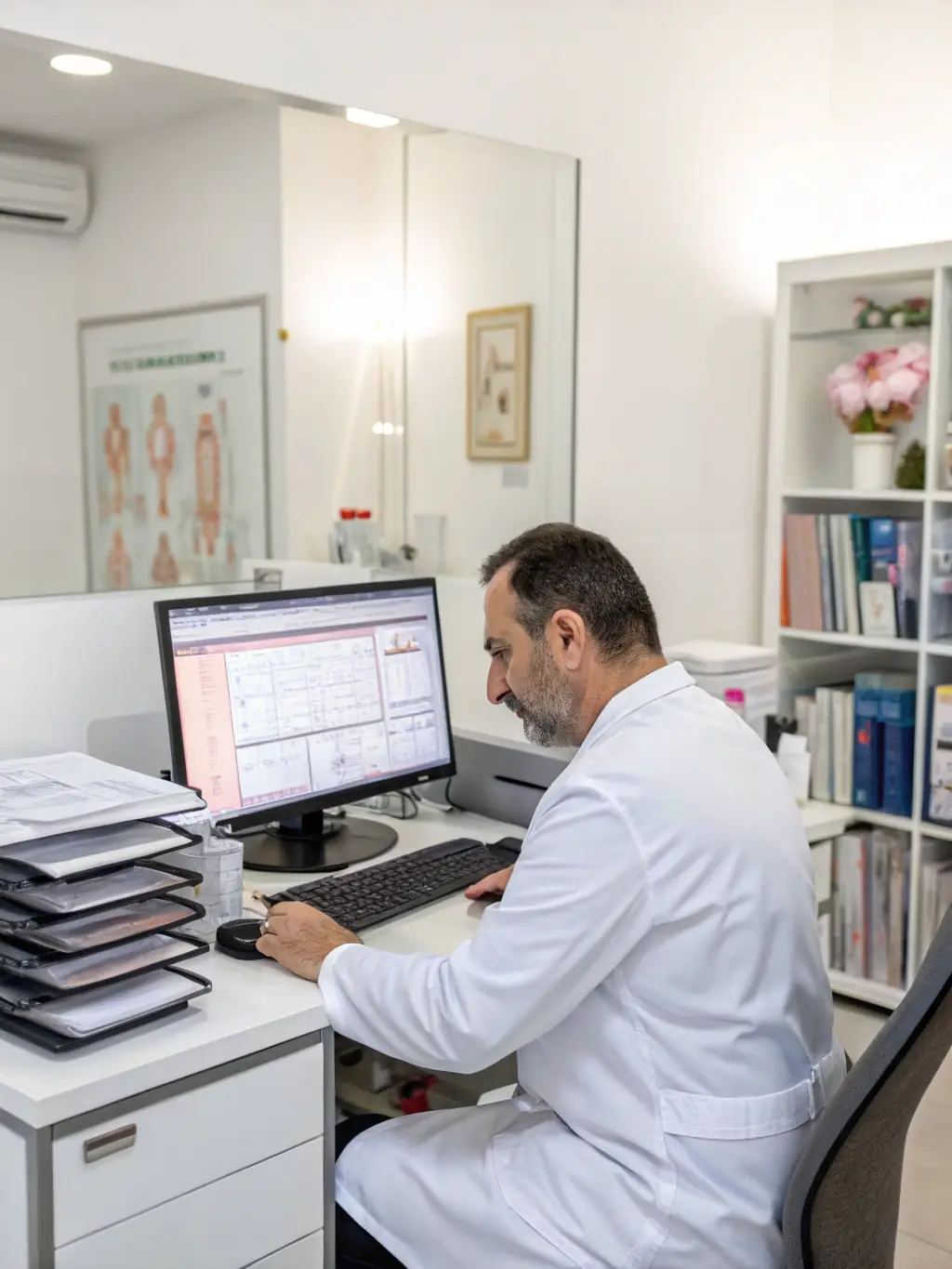 Image depicting a dermatologist consulting with a patient about hidradenitis suppurativa treatment options, emphasizing personalized care and support.